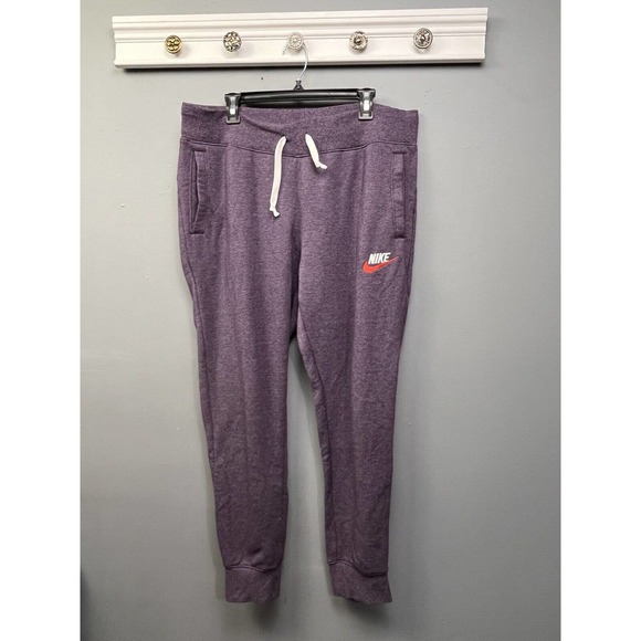 Nike Other - Nike Sportswear Heritage Fleece Joggers Pants Mens XL Purple Swoosh Pockets
